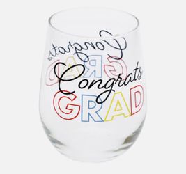 Set of 26 - Congrats GRAD 🎓 Stemless Wine Glasses