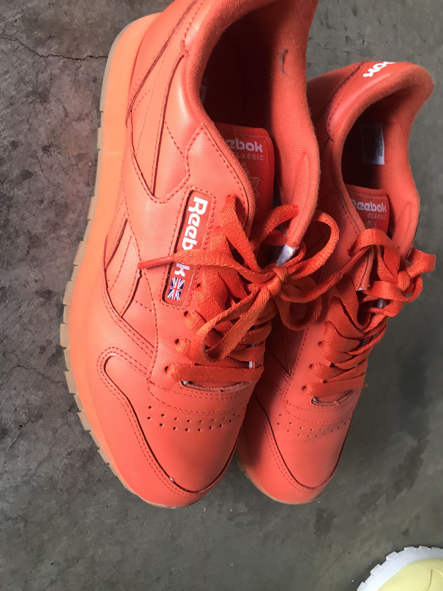 Orange Reebox  Sneakers 7 1/2 Men Size