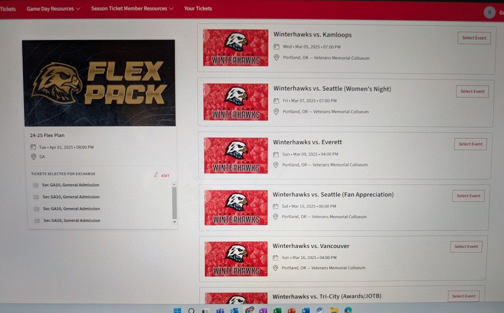 Winterhawks tickets - Flex pack