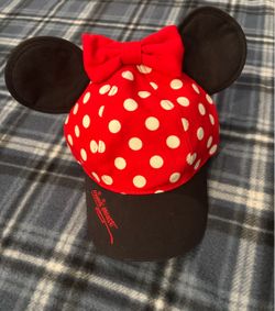 Disney Parks Minnie Mouse Cap – Ears, Red Bow & Polka Dots