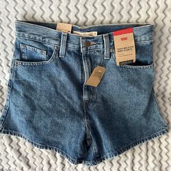 LEVIS Size 28 High Waisted Mom Shorts 
