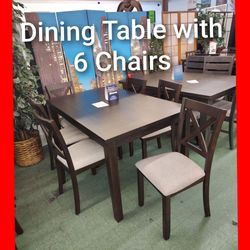 🤩 Dining Table with 6 Chairs