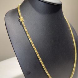 4mm 14kt Gold Over Silver Cuban Link Chain 