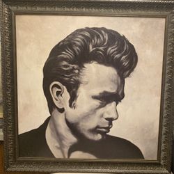 James Dean Portrait In frame 34” Square