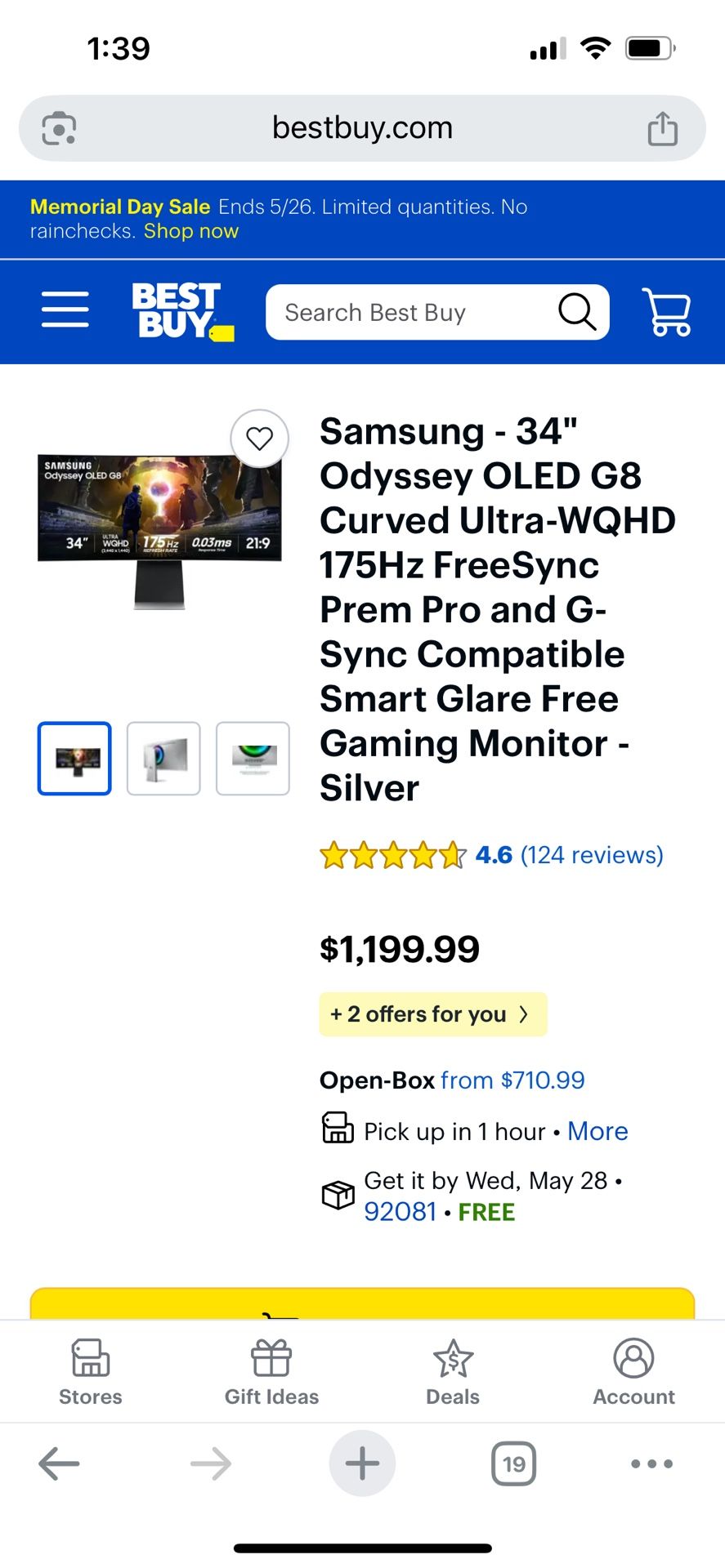 Samsung G8 Computer Monitor