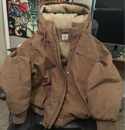 Lee Men’s XXL Tan Sherpa Lining Bomber Workwear Jacket