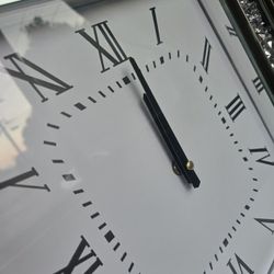Crystal  Crushed Diamond Mirrored Clock 