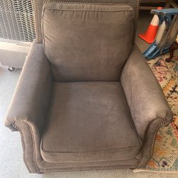 Nice chair, with brass decor