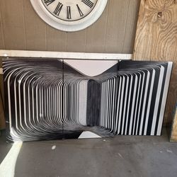 Abstract Black And White Canvas