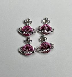 Light Pink Planet Nail Charms 