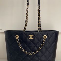 Authentic Chanel Tote Black Caviar