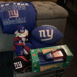 New York Giants Football Fan Merchandise And Apparel Bundle