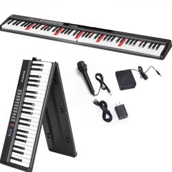 Rengue Keyboard Piano,Beginner Electronic Keyboard for Kids with Teaching Mode,150 Demo Songs,1000 Tones,Piano Note Stickers & Simply Piano Lessons