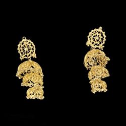 Gold Plated Indian Jhumka Chandvali