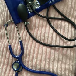 Blood Pressure Cuff And Stethoscope 