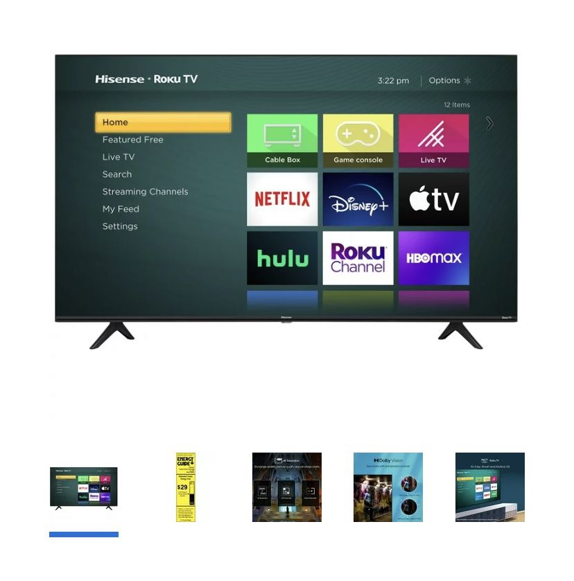 Hisense 65" Class 4K UHD LCD Roku Smart TV HDR R