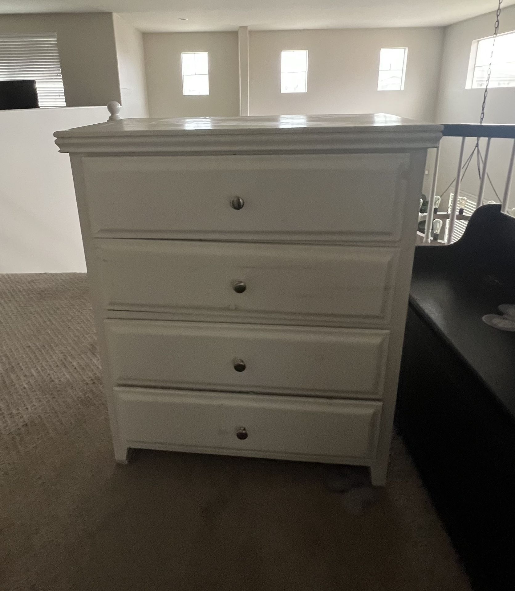 4 Drawer White Dresser