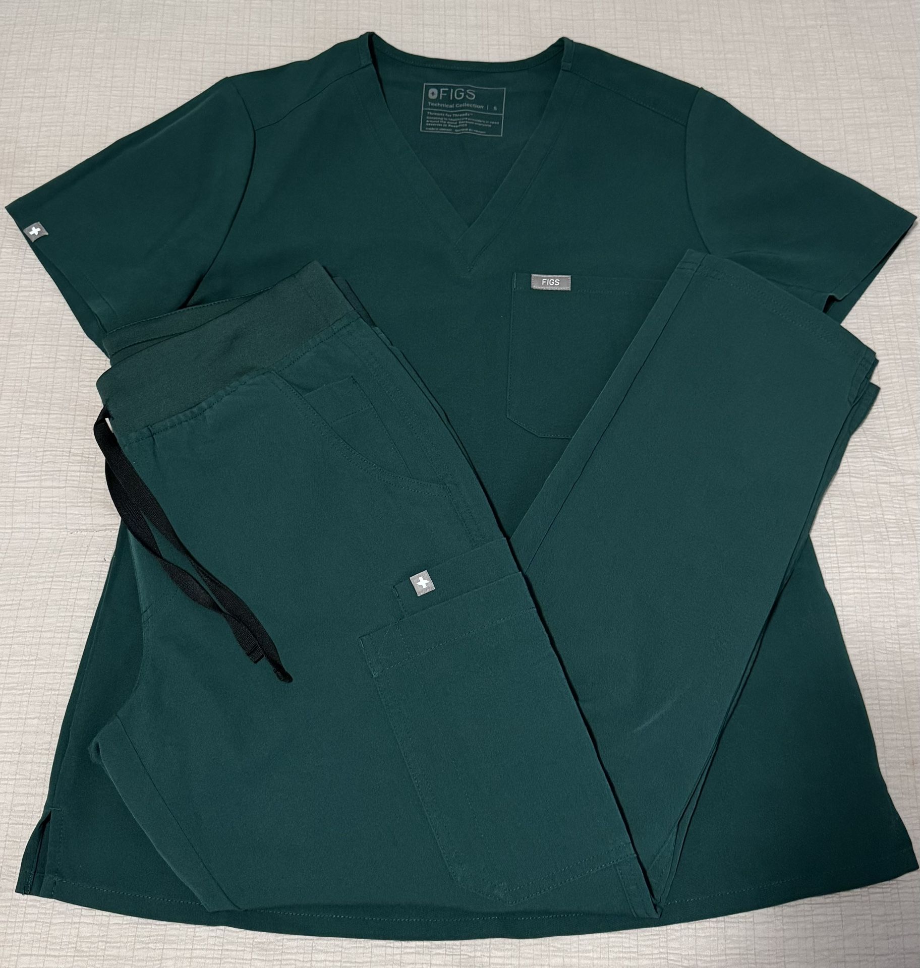 Women’s Figs Scrub Set Forest Green