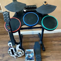 Nintendo Wii Rockband Guitar Hero Bundle!