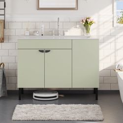 47.2'' Single Bathroom Vanity with Ceramic Top
