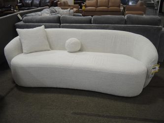 Kuka Heidemaria White Boucle Curved 2-Piece Sofa Set