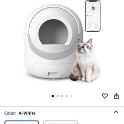Self Cleaning Cat Litter Box, Automatic Cat Litter Box with APP Control Odor Removal Safety Protection for Multiple Cats, with Garbage Bags