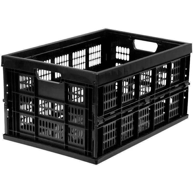 Black Collapsible Storage Bins