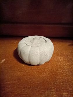 Tiny Pumpkin Concrete Candle Holder
