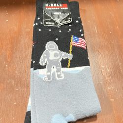 Man on the Moon Socks - Made In America by K.Bell