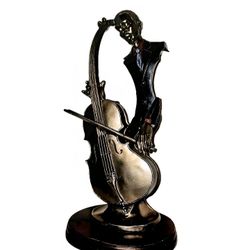 Vtg Jazz Cellist Abstract Sculpture From The Jazz Collection. 