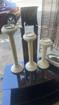 Three candle holders