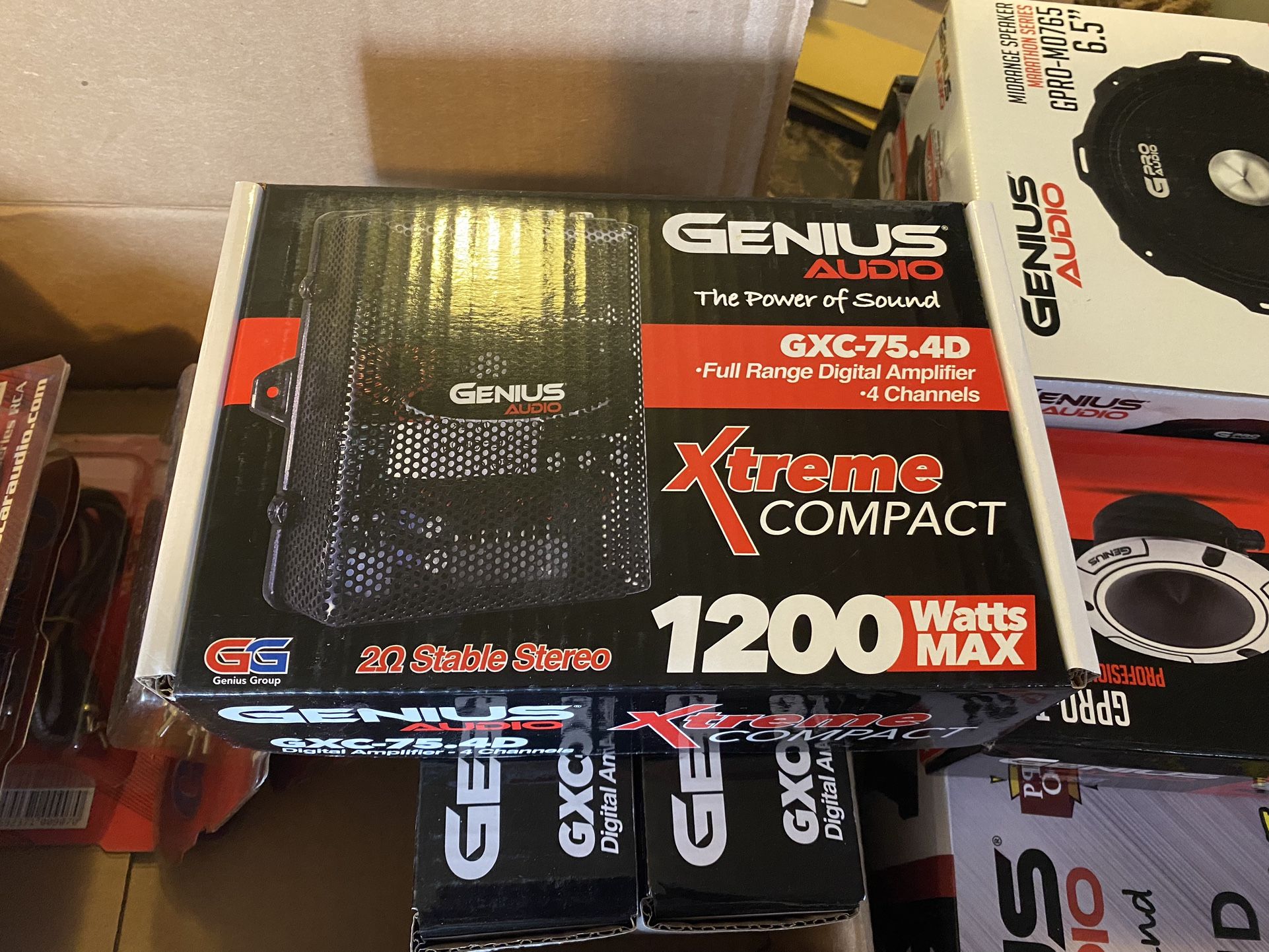 New Genius Audio Xtreme Super Compact 4-Channel 1200w Max Power Amplifier  $140 Each 