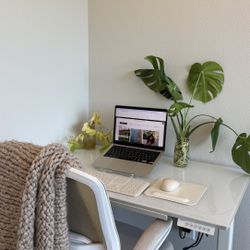 40 X 24 Modern Glossy White Sit Stand Desk
