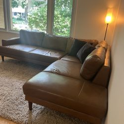 Brown Leather Couch