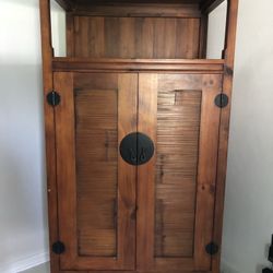 Pier One Tropical Bamboo TV Cabinet Armoire