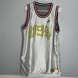 Team USA Alonzo Mourning Reversible Jersey Georgetown Hoyas Mens Large Gray Nike