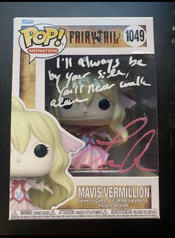 ANIME Fairy Tail Mavis Vermillion Funko Pop Signed By Leah Clark COA
