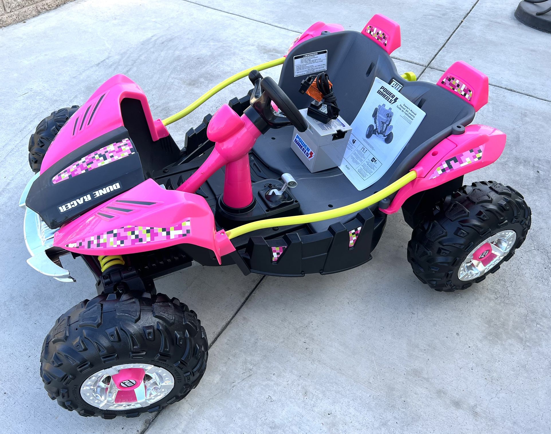 Power wheels dune racer pink best sale manual