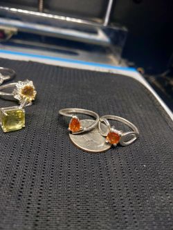 Garnet Birthstone Ring Set