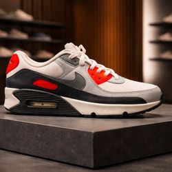Nike Air Force Max 90 lv8 Red and Gray