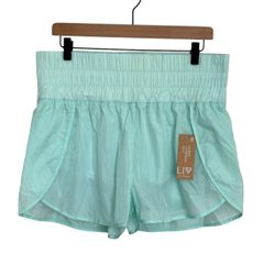 BNWT Life Integrity Earth Mint Shorts Back Pocket Jogger Shorts XL. 