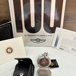 Harley Davidson Pocket Watch and 100th Year Book 