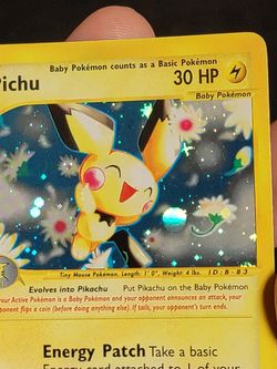 Pichu Pokemon card Expedition 2003 Nintendo 22/165 SWIRL HOLO VTG TCG for  Sale in Dallas, TX - OfferUp