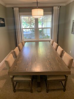 Authentic Solid Wooden Formal dining Table With 8 Chairs