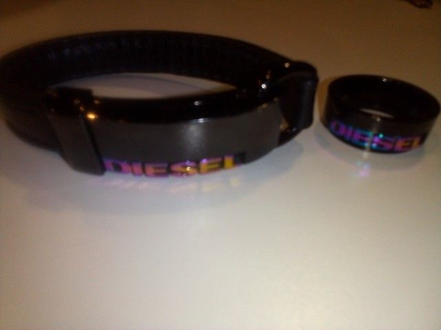 DIESEL BRACELET and RING Men's Watch Necklace Guess Diamond Tungsten Jeans brand Macy's Nordstroms Lucky Affliction Rolex Leather Rare Gold Silver