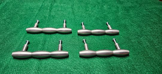 Set of 4 Solid aluminum handles with original screws.