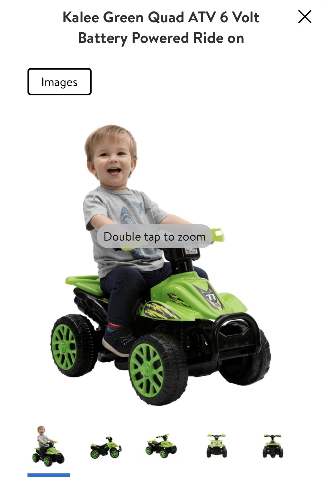 Kalee Green Quad ATV 6 Volt Battery Powered Ride on