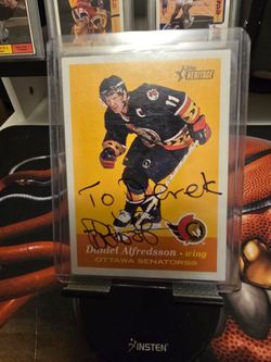 Daniel Alfredsson Signed 2001 Topps Heritage Card #63 – PSA Authenticated COA