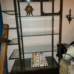 Curio Shelf Etagere Glass Display Shelf China Display Rack