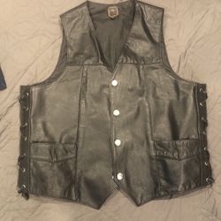 LEATHER VEST